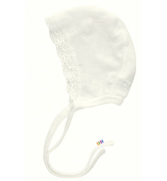 Joha siidivillane ühekordne pitsiga beebimüts