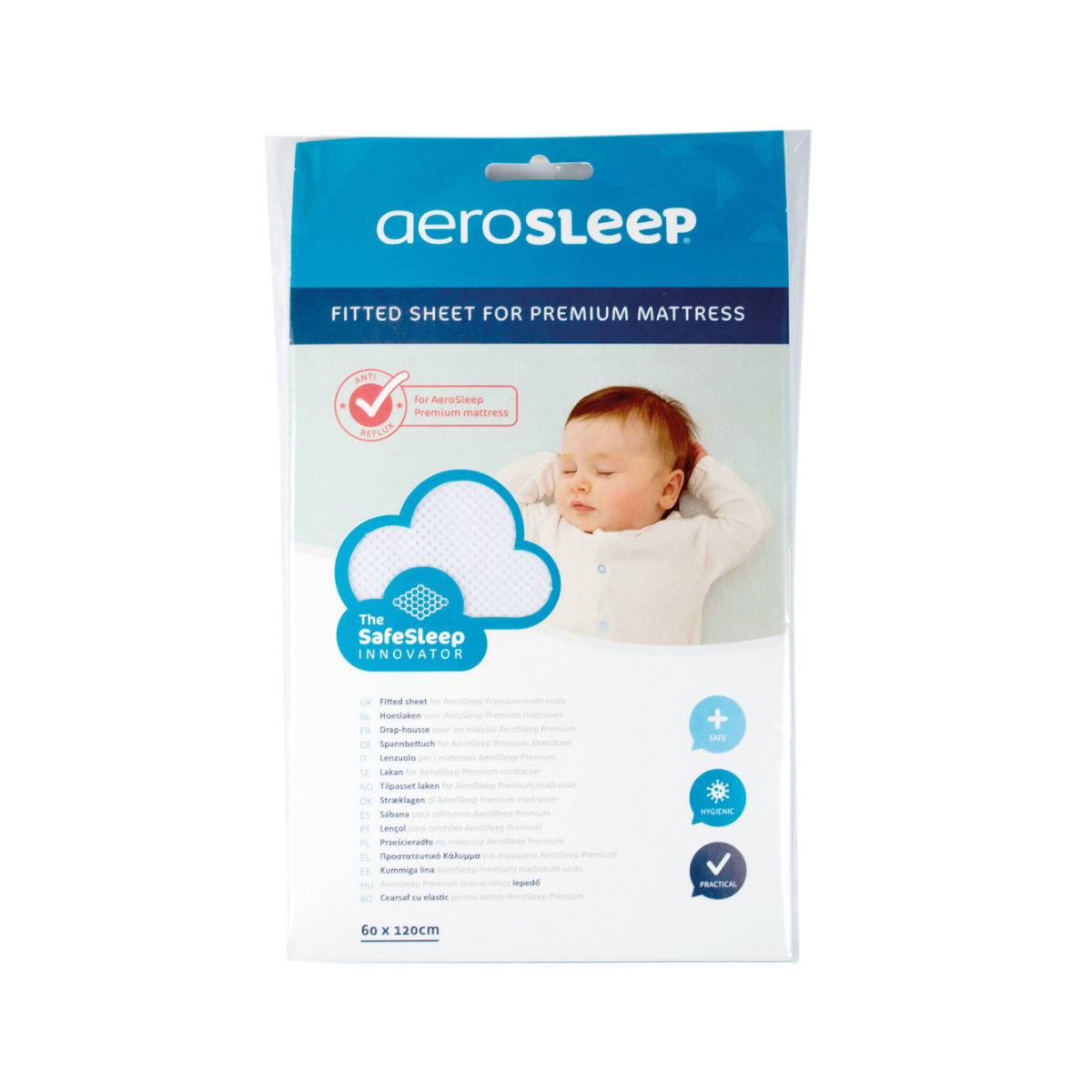 Aerosleep kummiga voodilina 60x120cm Premium madratsile