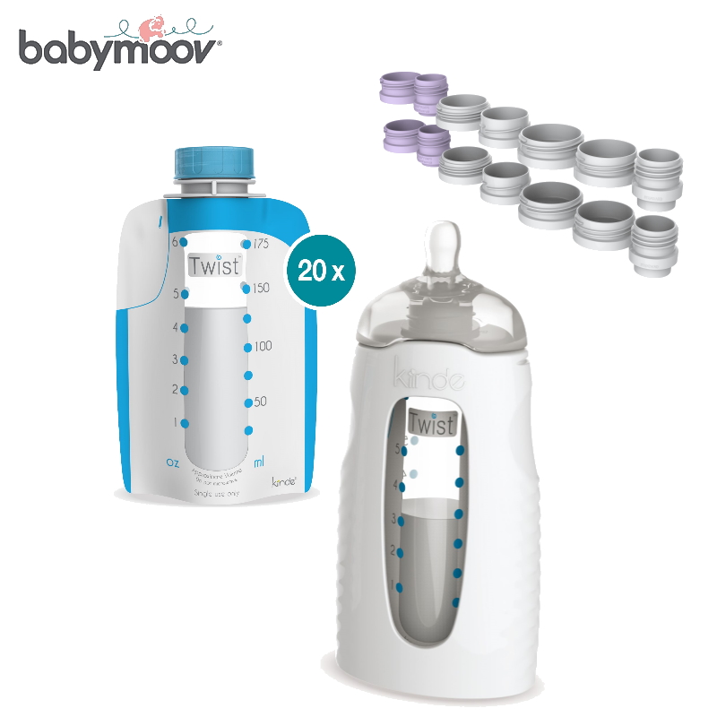 Babymoov piima säilitus- ja söötmiskomplekt Twist