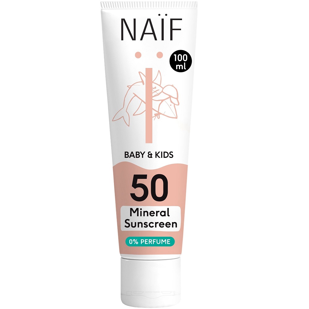 Naif Mineral Sunscreen päikesekreem beebidele ja lastele SPF50 (lõhnaainevaba) 100ml